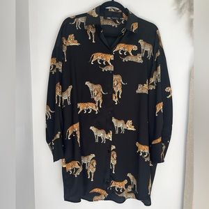 Long sleeve shirt dress